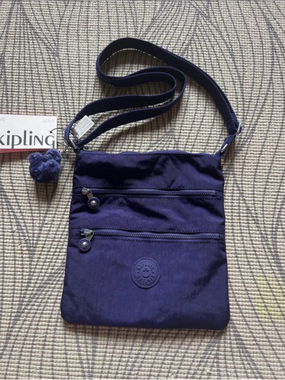 Kipling Crossbody Bag with Pom Pom Charm